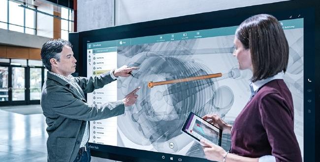 f4ffc6424fe4edc65eec59cb0529e4acwidth650 650x330 - Microsoft Surface Hub offers wall-to-wall conference possibilities