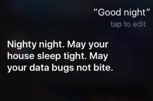 siri good night ugh